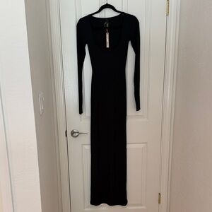SKIMS Black 
SOFT LOUNGE LONG SLEEVE DRESS